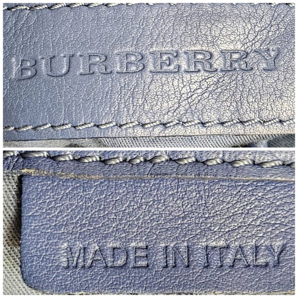 Authentic Burberry Leather Canterbury Tote Royal Blue - Picture 6 of 11
